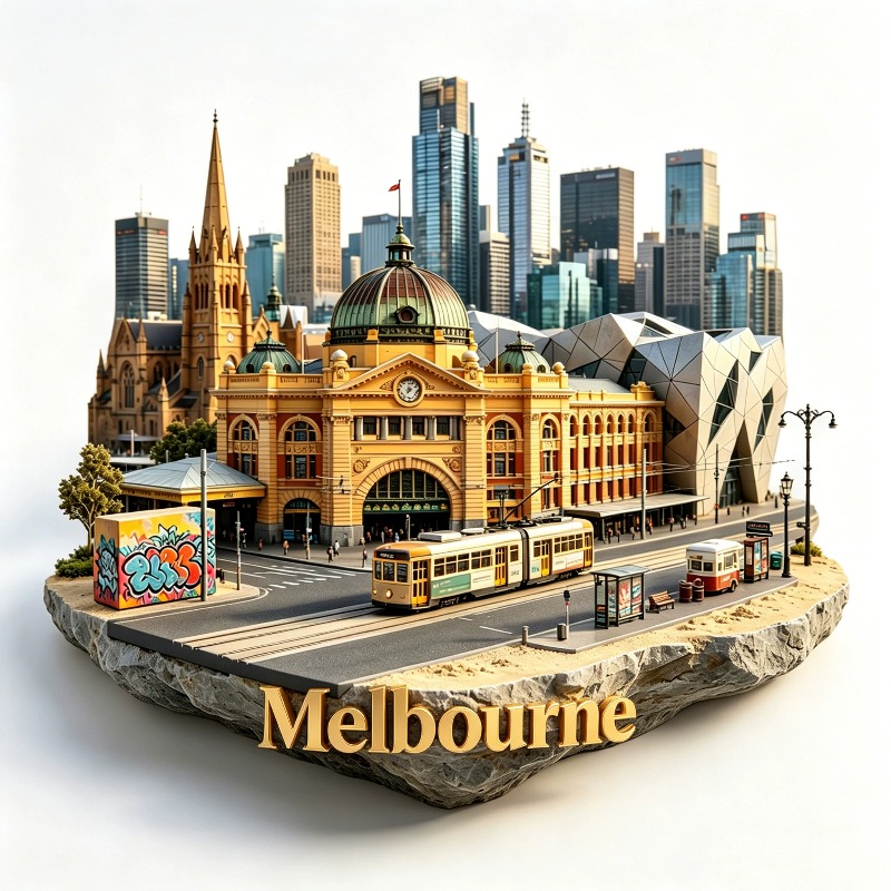 Home Decor Malaysia - Australië Melbourne Koelkaststickers Metaal Materiaal Maleisië