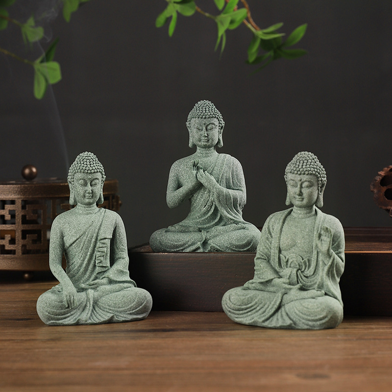 Home Decor Zen - Boeddha Tuin Standbeeld Aquarium Decoratie Mini