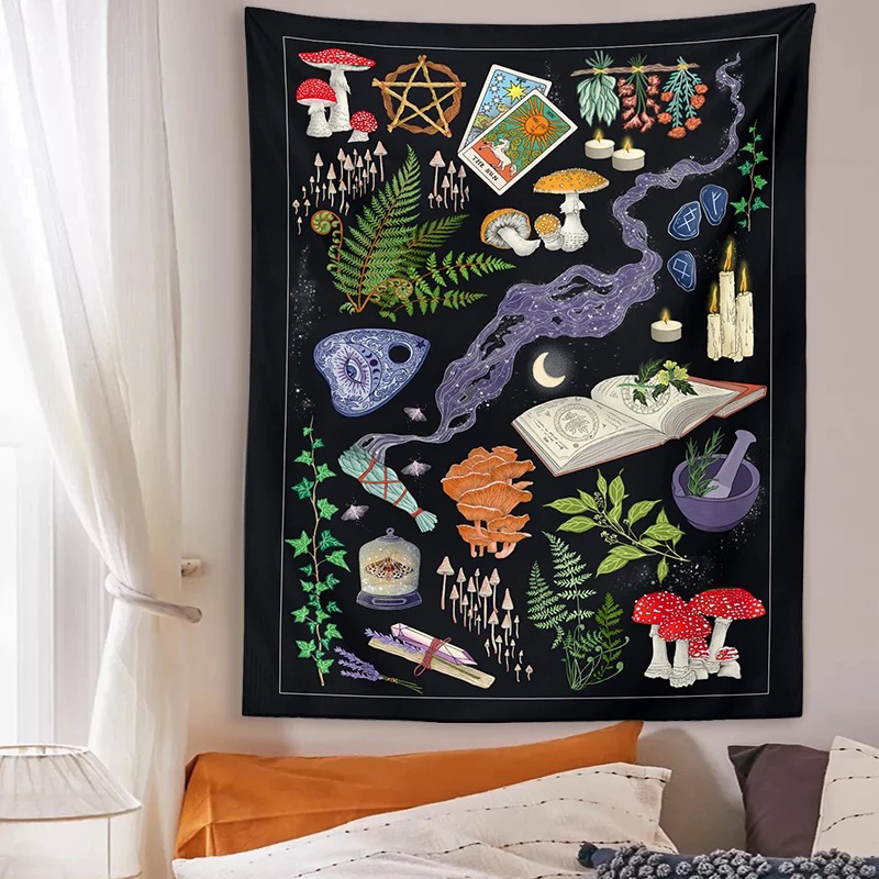 Home Decor Hippie - Psychedelische Paddestoel Tapestry Waarzeggerij Psychic Wall