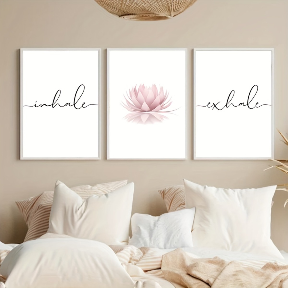 Home Decor Yoga - 3 stks/set Inhaleren Uitademen Zen Abstract