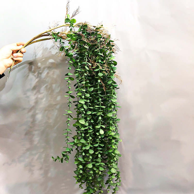 Rattan Plant Basket - 104 Cm Nep Eucalyptus Rotan Kunstplanten