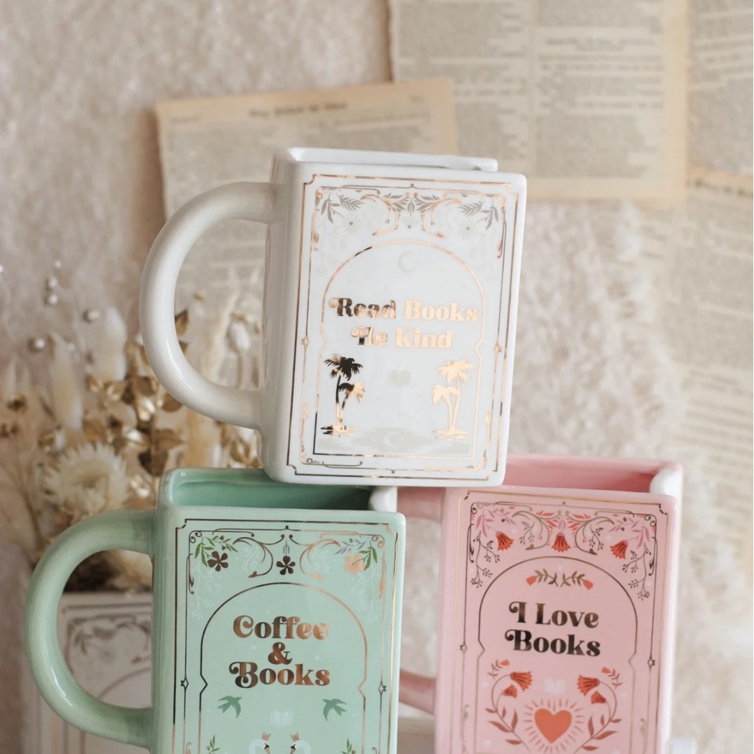 Home Decor Catalog - Boekvormige keramische mok met handvat, creatief