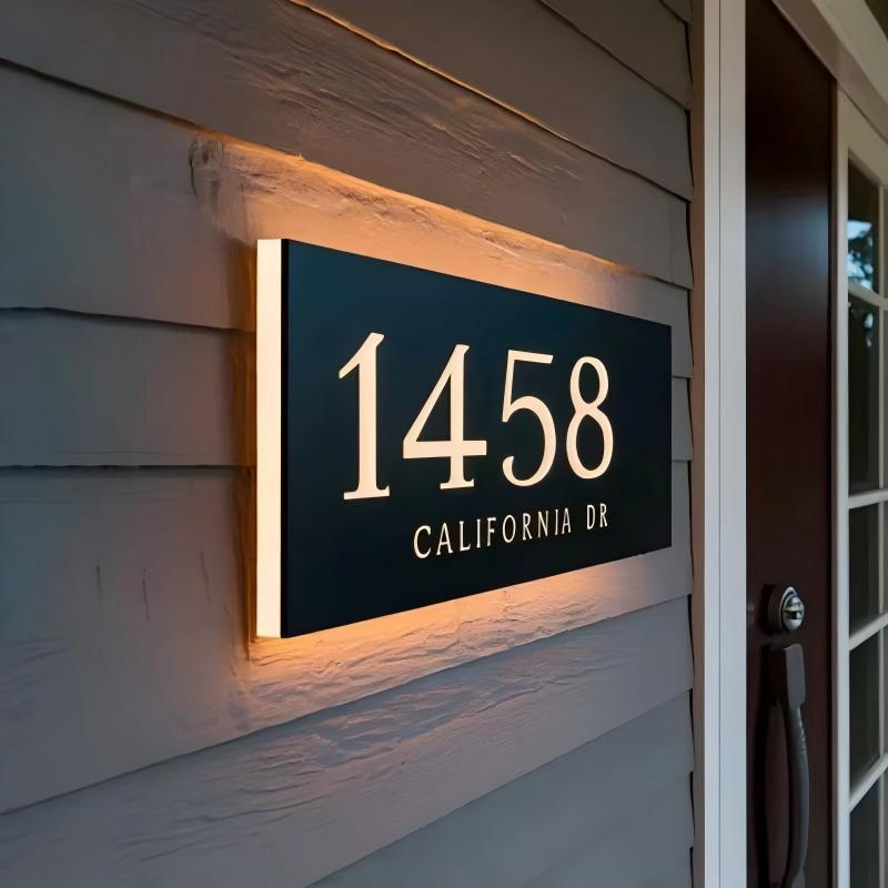 Home Decor Nearby - Op maat gesneden LED acryl deurbord
