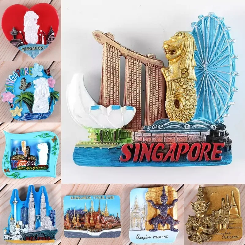Home Decor Malaysia - Singapore Travelling Souvenirs Merlion Koelkast Stickers