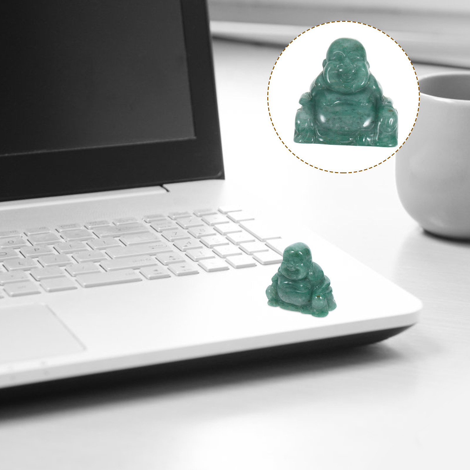 Home Decor Zen - Prachtig Kristallen Boeddhabeeld voor Huisdecoratie, Bureau,