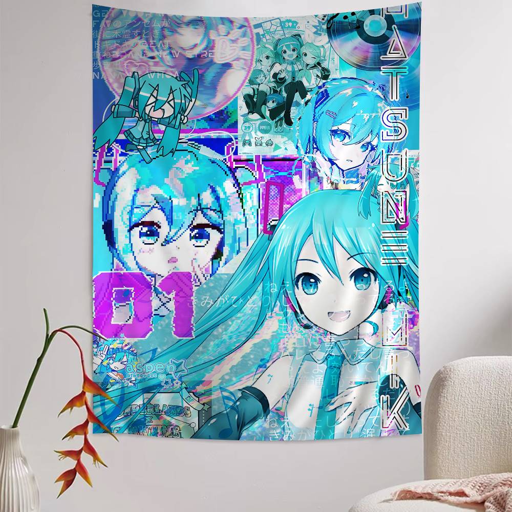 Home Decor Hippie - Anime H-hatsunes Cool M-miku Cartoon Tapijt