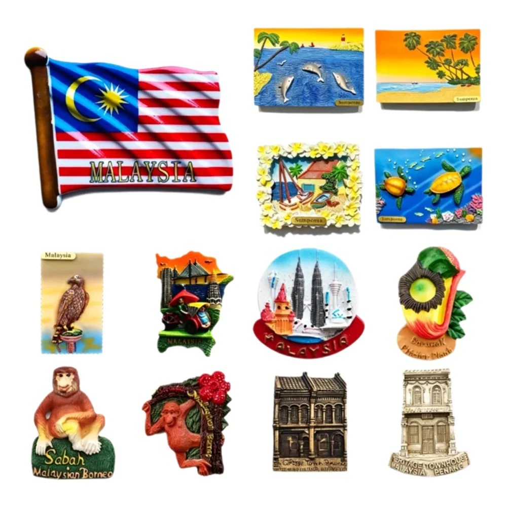 Home Decor Malaysia - Maleisië 3D koelkastmagneten, Kuala Lumpur Twin