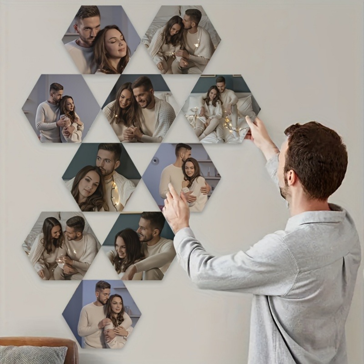 Home Decor For Wedding - Wanddecoratie op maat — Moderne hexagonale