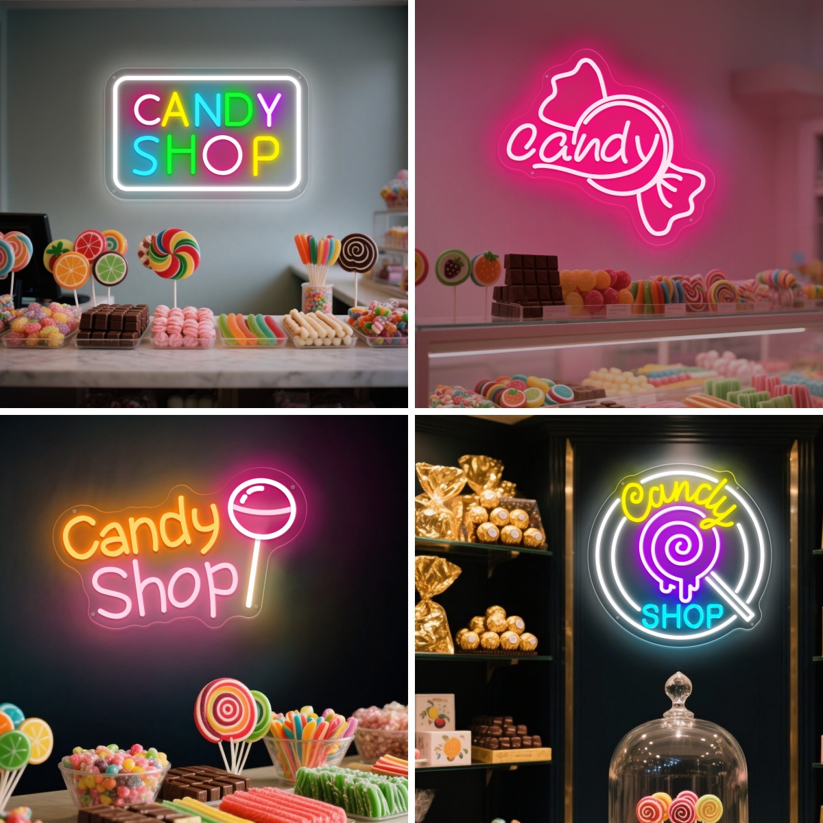 Home Decor Nearby - Candy Shop LED Neon Candy USB-aangedreven
