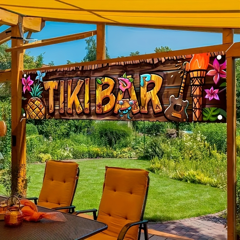 Home Decor Nearby - Tiki Bar Banner Tropisch Hawaiiaans Strand