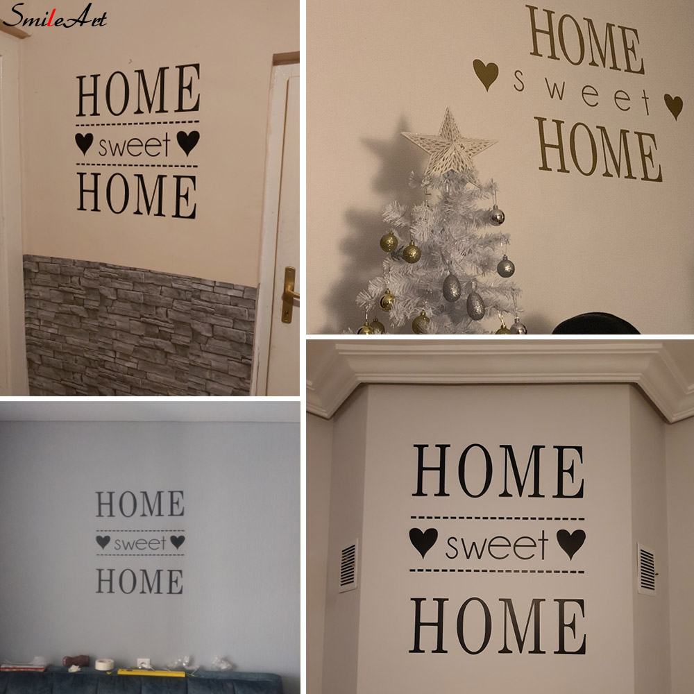 Home Decor Quotes On Wall - Home Sweet Home zin muursticker voor