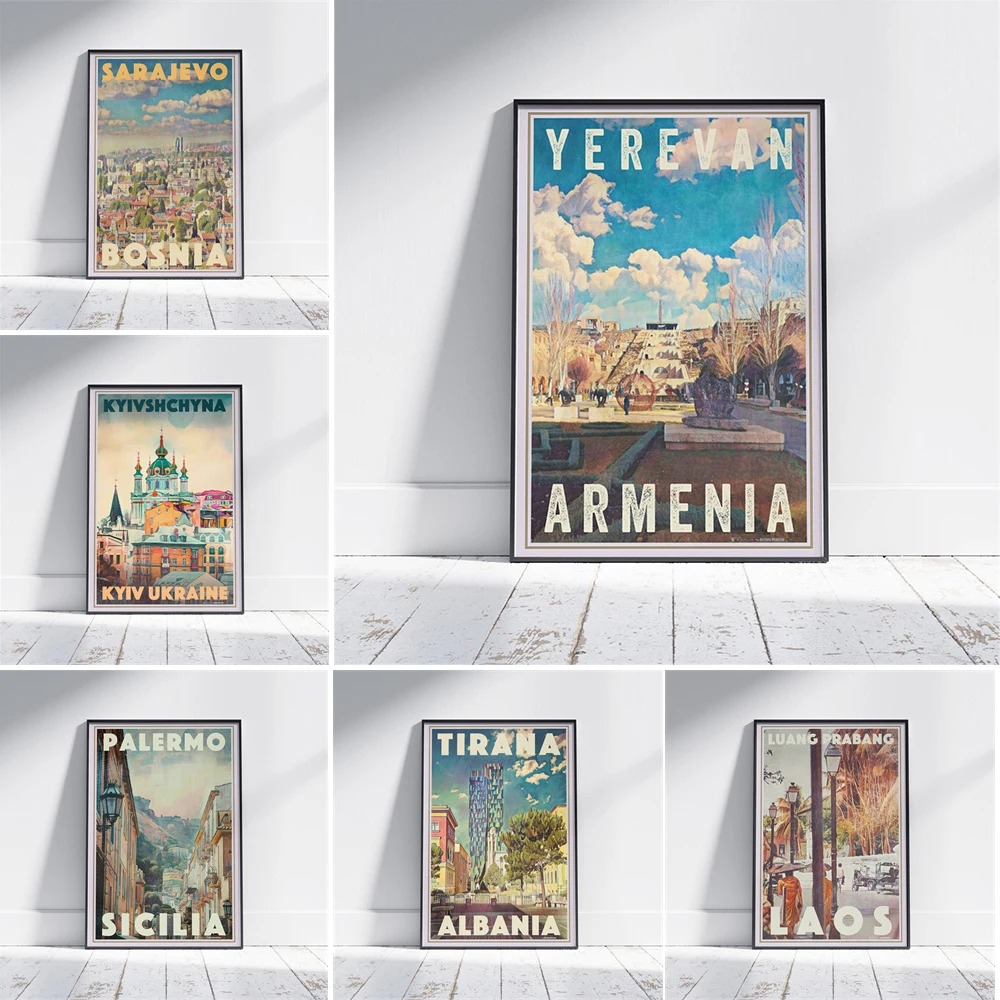 Home Decor Yerevan - Armenia Reizen Vintage Yerevan Print Tirana