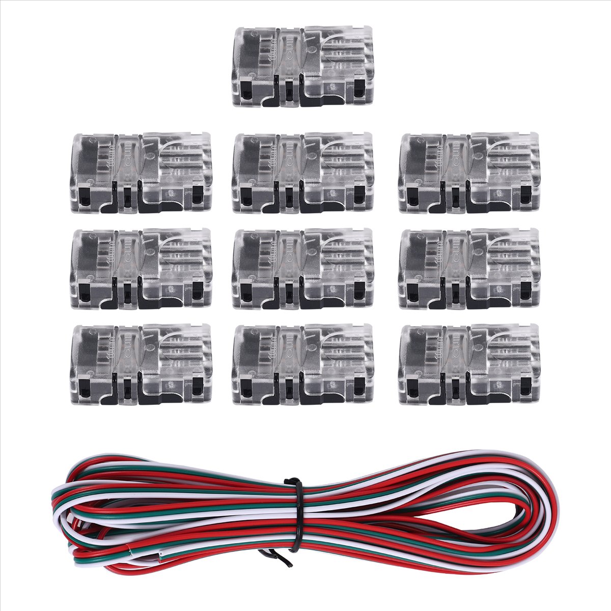 Led Strip Lights - Compatibele 11-delige afstelbare 3-pins LED-stripconnectoren 10mm