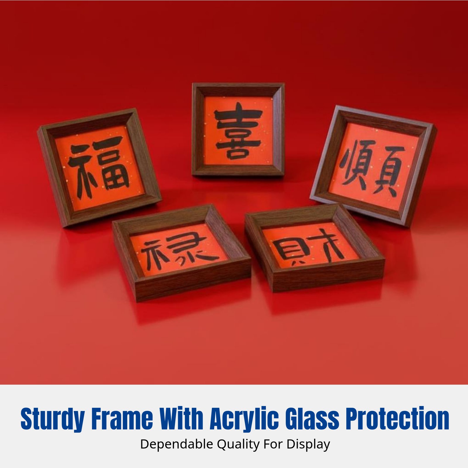 Home Decor Mirror - Nieuwe Chinese stijl kalligrafie framekunst, feestelijke