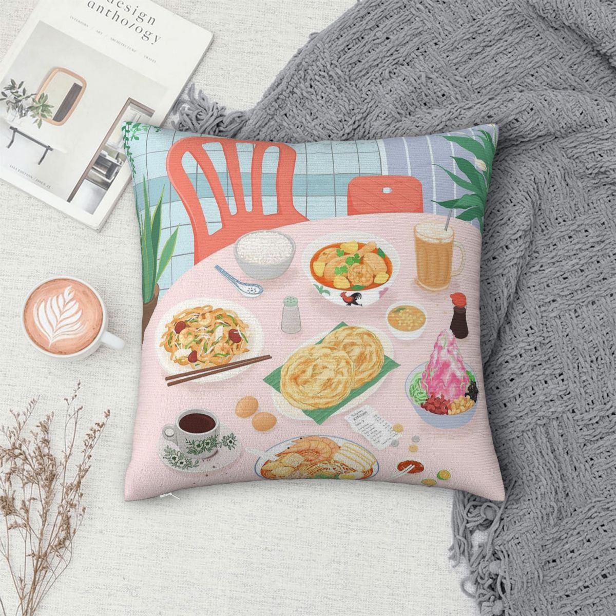 Kopitiam Food Malaysia Kussens - Home Decor Malaysia recensie en prijs