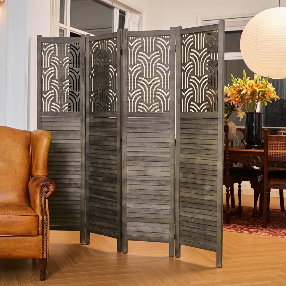 66.9 4-delige houten gecarved  - Room Divider Screen recensie en prijs