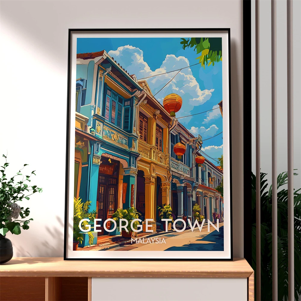 Penang Maleisië Reisposter Vin - Home Decor Malaysia recensie en prijs