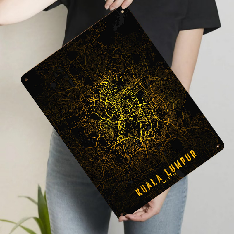 Kuala Lumpur stadskaart metale - Home Decor Malaysia recensie en prijs