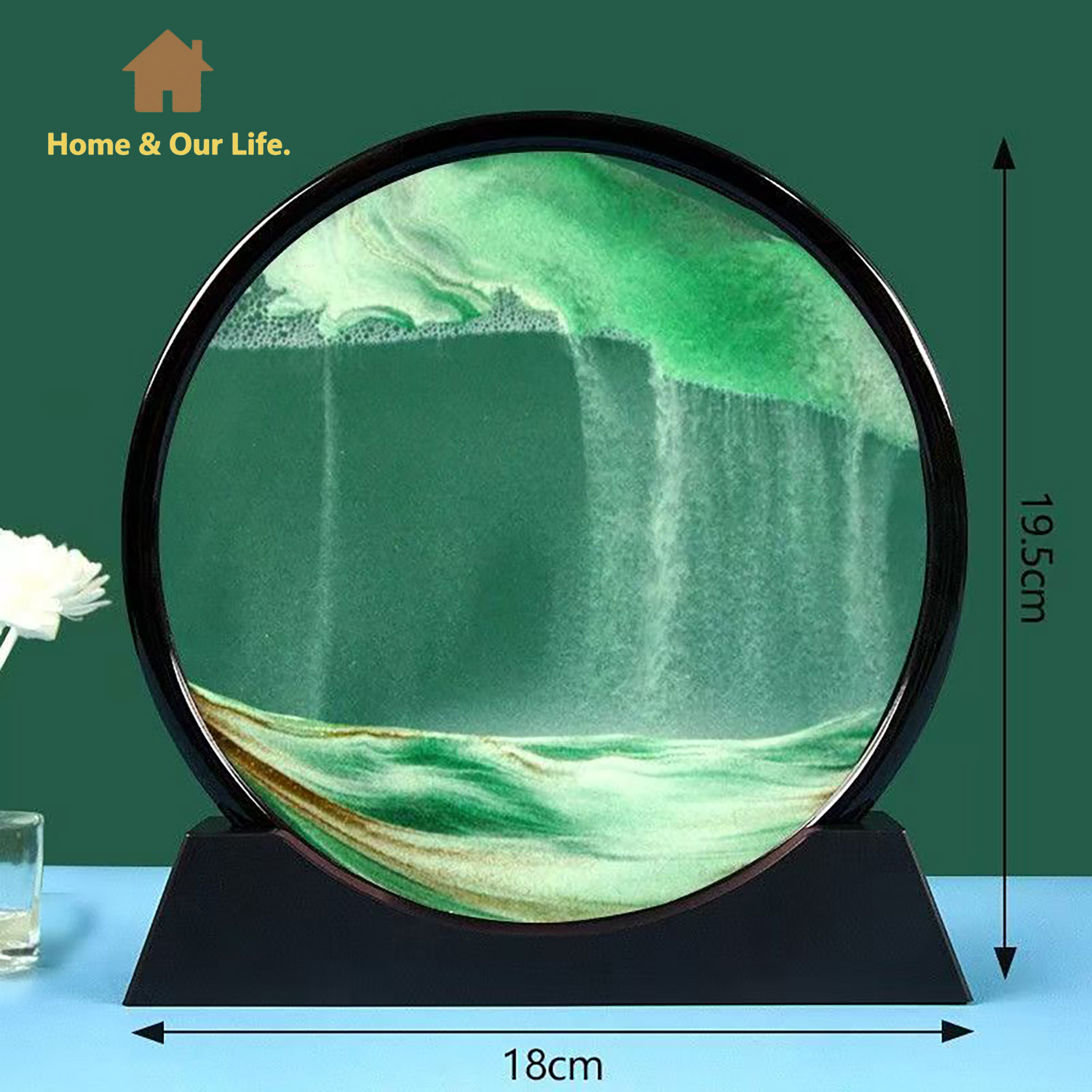 3D dynamisch vloeiend zandkuns - Home Decor Mirror recensie en prijs