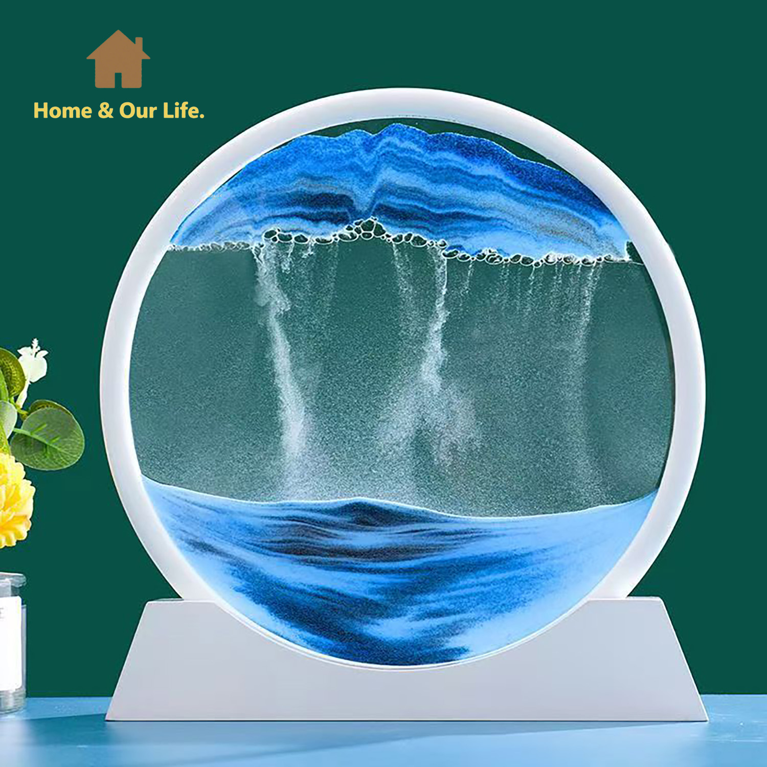 3D dynamisch vloeiend zandkuns - Home Decor Mirror recensie en prijs