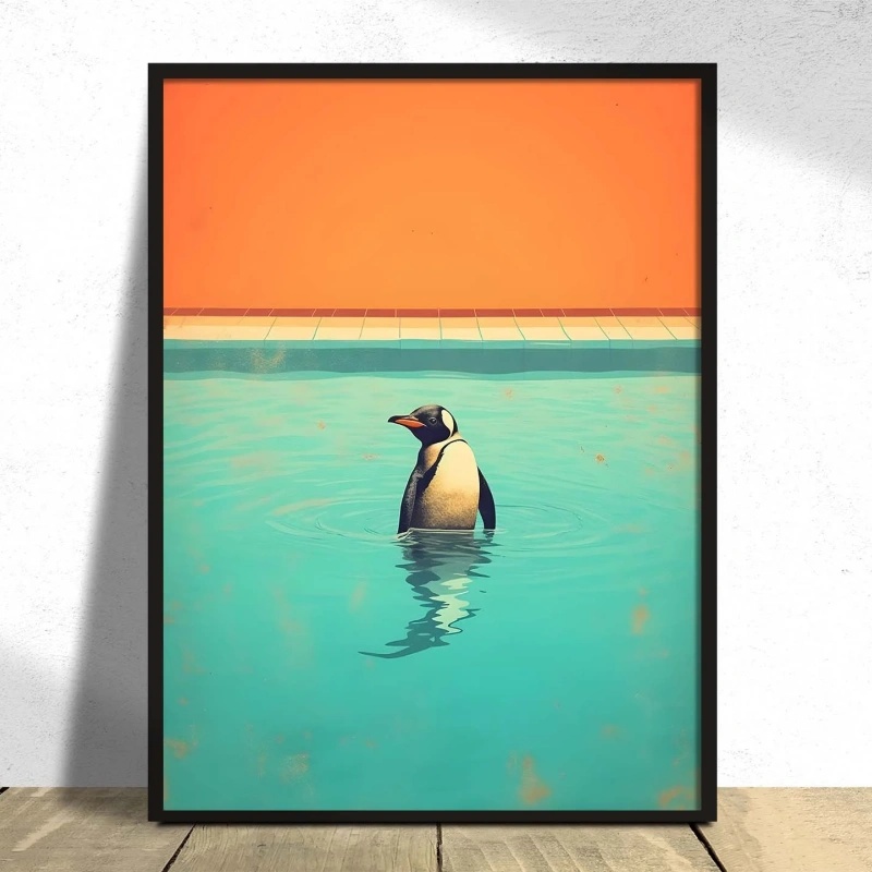 Pinguïn Pop Art Print Minimale - Home Decor Design Ideas recensie en prijs