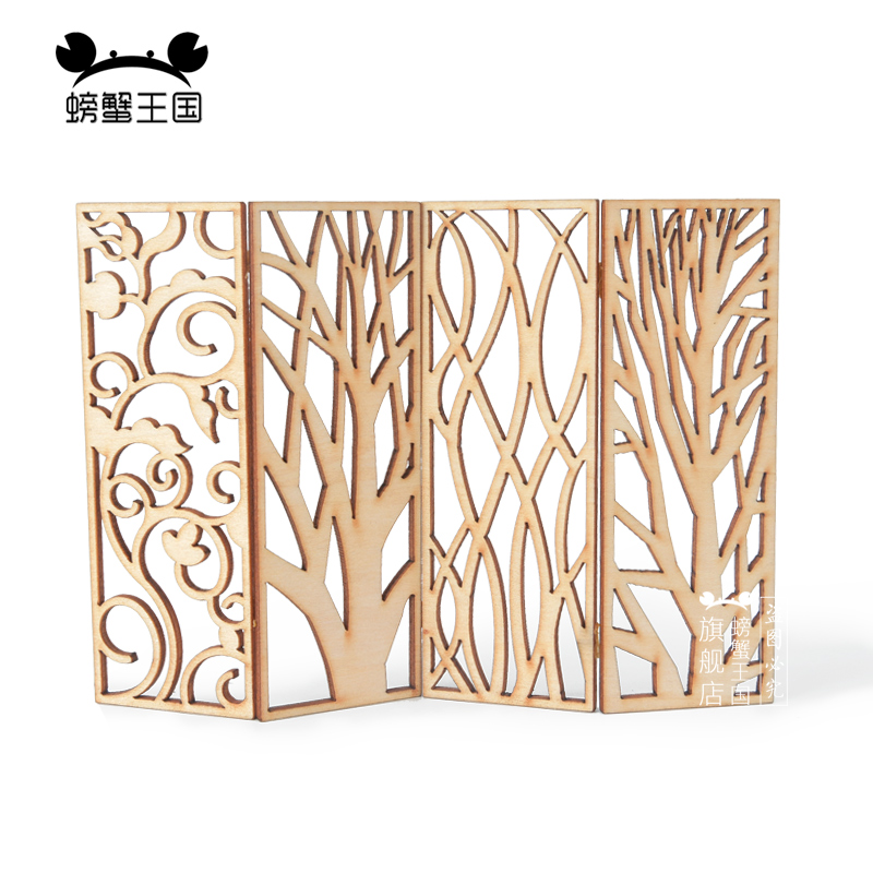 4 stuks houten miniatuur schei - Room Divider Screen recensie en prijs