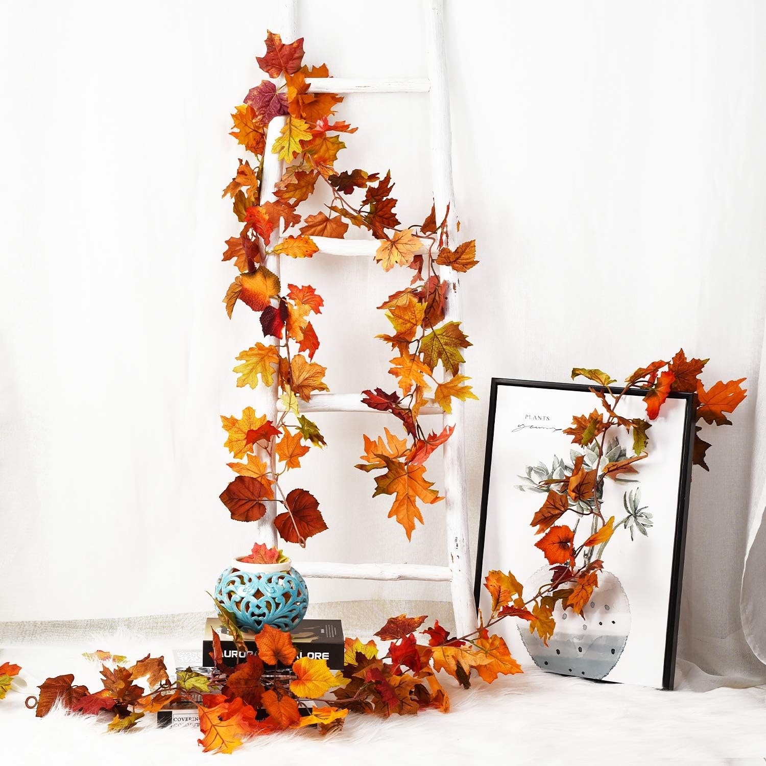 2M Kunstmatige Herfst Esdoornb - Rattan Plant Basket recensie en prijs
