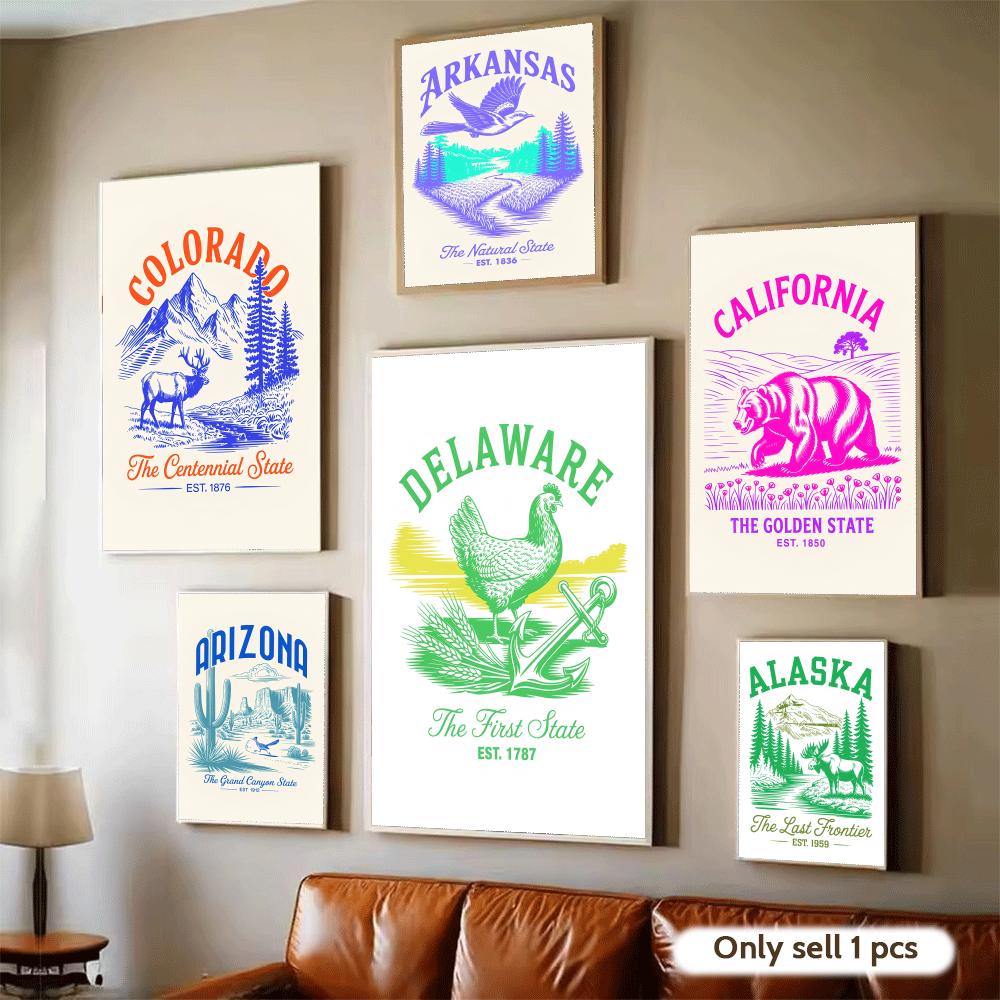 Animal Us States Art Design Po - Home Decor Design Ideas recensie en prijs