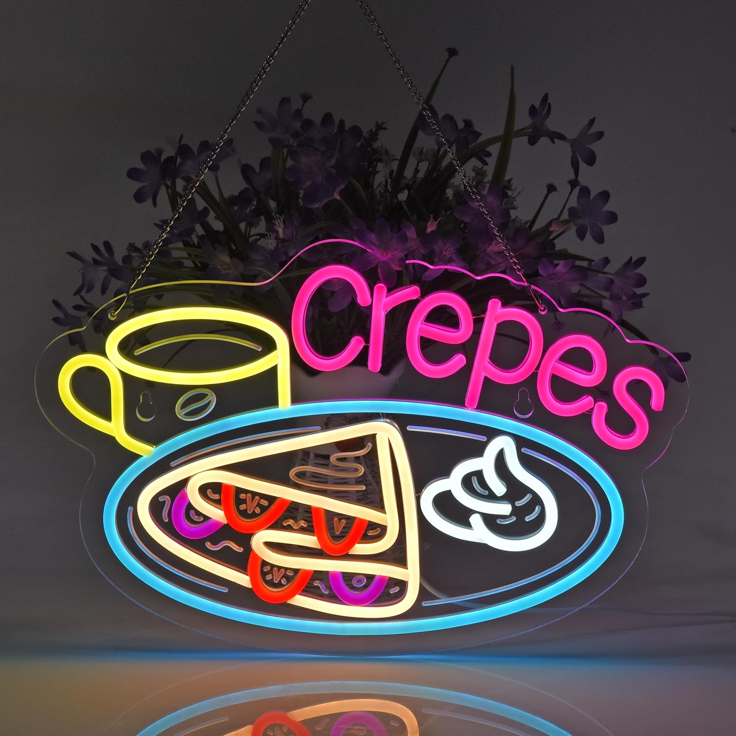 Crepes Neon Sign USB Powered L - Home Decor Nearby recensie en prijs