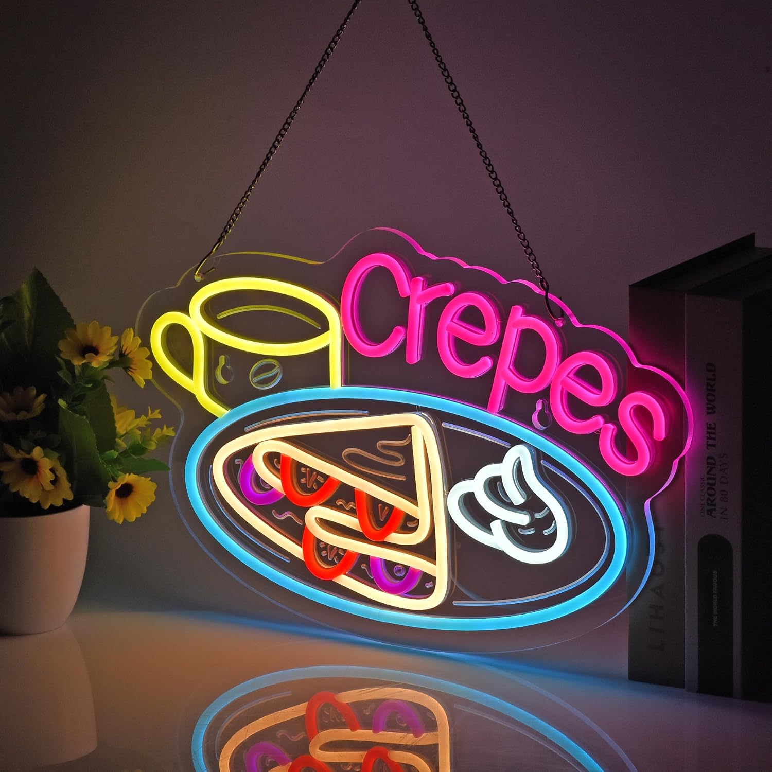 Crepes Neon Sign USB Powered L - Home Decor Nearby recensie en prijs