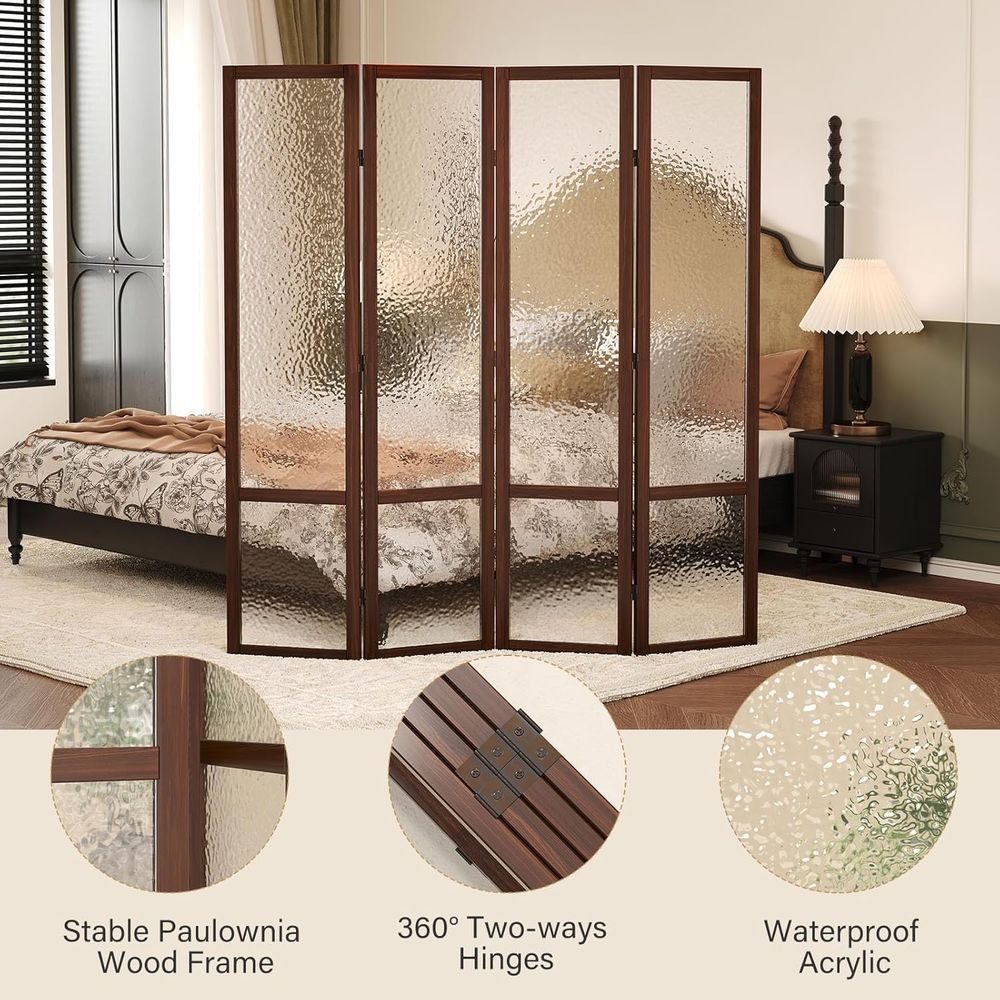 4-delige acryl vouwwand - Waln - Room Divider Screen recensie en prijs
