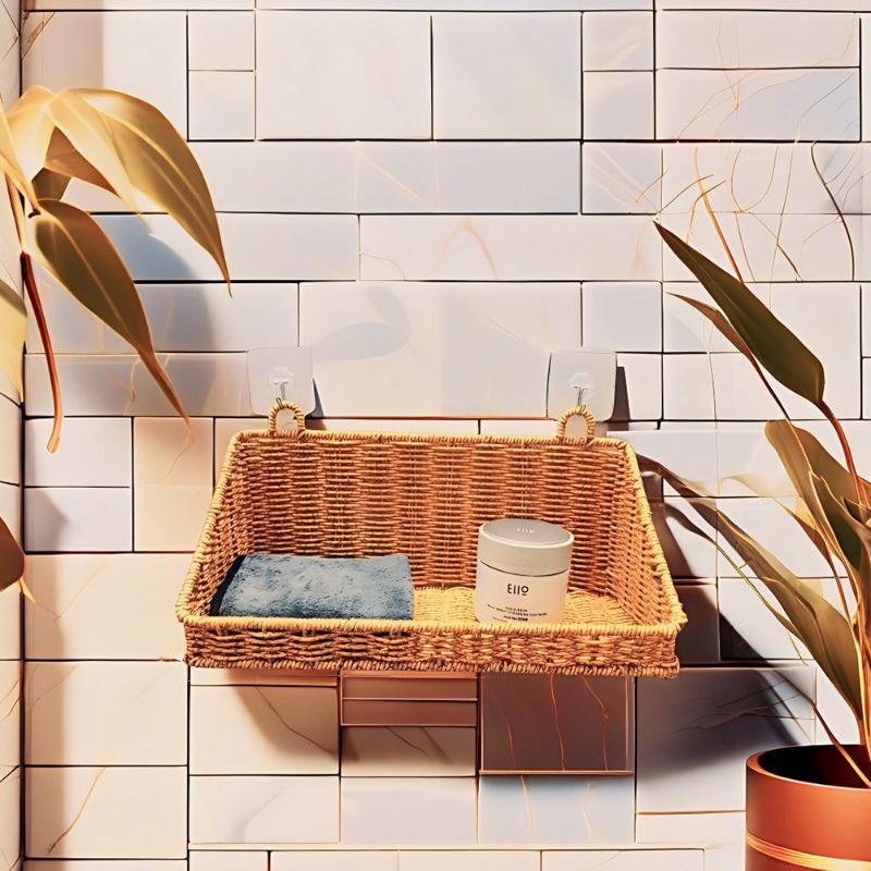 Geweven rotan hangende opbergm - Woven Wall Basket recensie en prijs