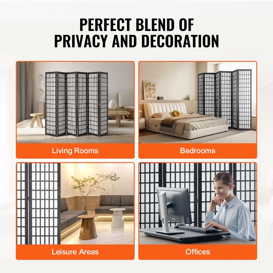 6-delige Japanse kamerverdeler - Room Divider Screen recensie en prijs