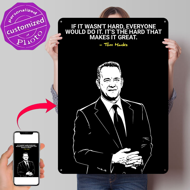 Citaat van Tom Hanks over hard - Home Decor Quotes On Wall recensie en prijs