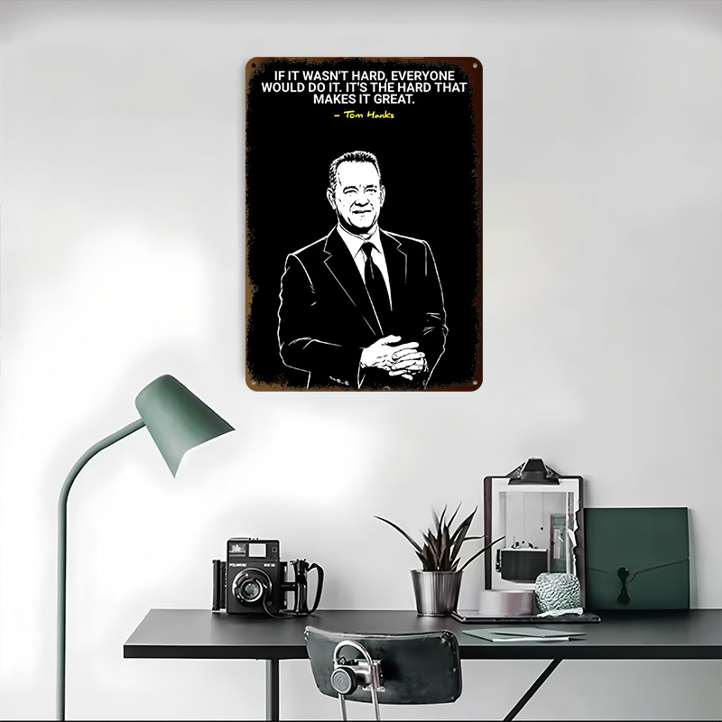 Citaat van Tom Hanks over hard - Home Decor Quotes On Wall recensie en prijs