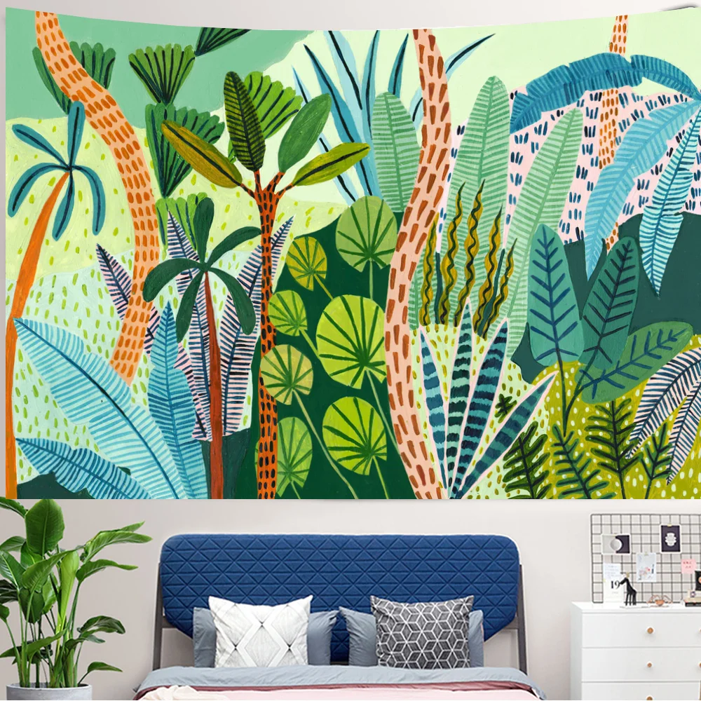 Tropische Groene Plant Meisje  - Home Decor Yoga recensie en prijs