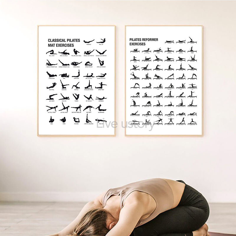 Frameloze Pilates Workout Graf - Home Decor Yoga recensie en prijs