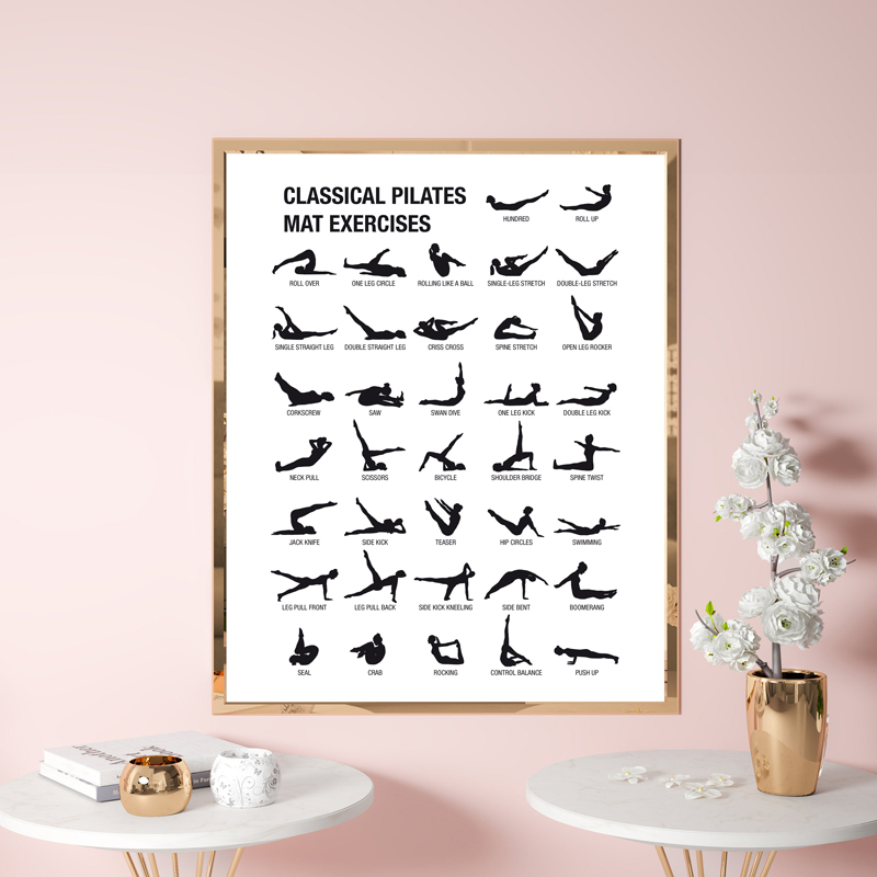 Frameloze Pilates Workout Graf - Home Decor Yoga recensie en prijs