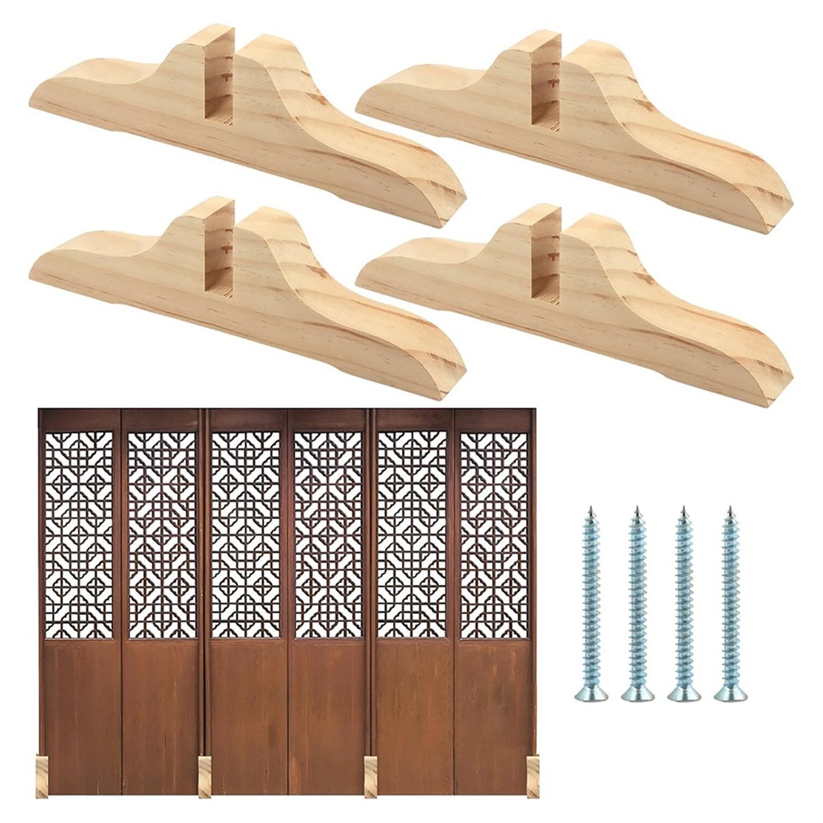 PHONE&GEAR 4-delige houten kam - Room Divider Screen recensie en prijs