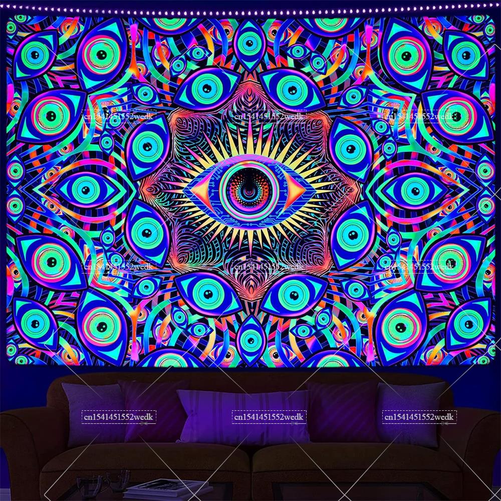 Blacklight Eyes Wandtapijt Boh - Home Decor Hippie recensie en prijs