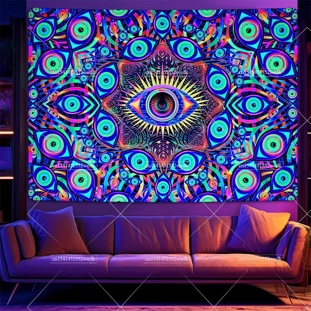 Blacklight Eyes Wandtapijt Boh - Home Decor Hippie recensie en prijs