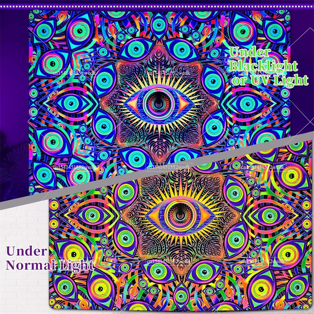Blacklight Eyes Wandtapijt Boh - Home Decor Hippie recensie en prijs